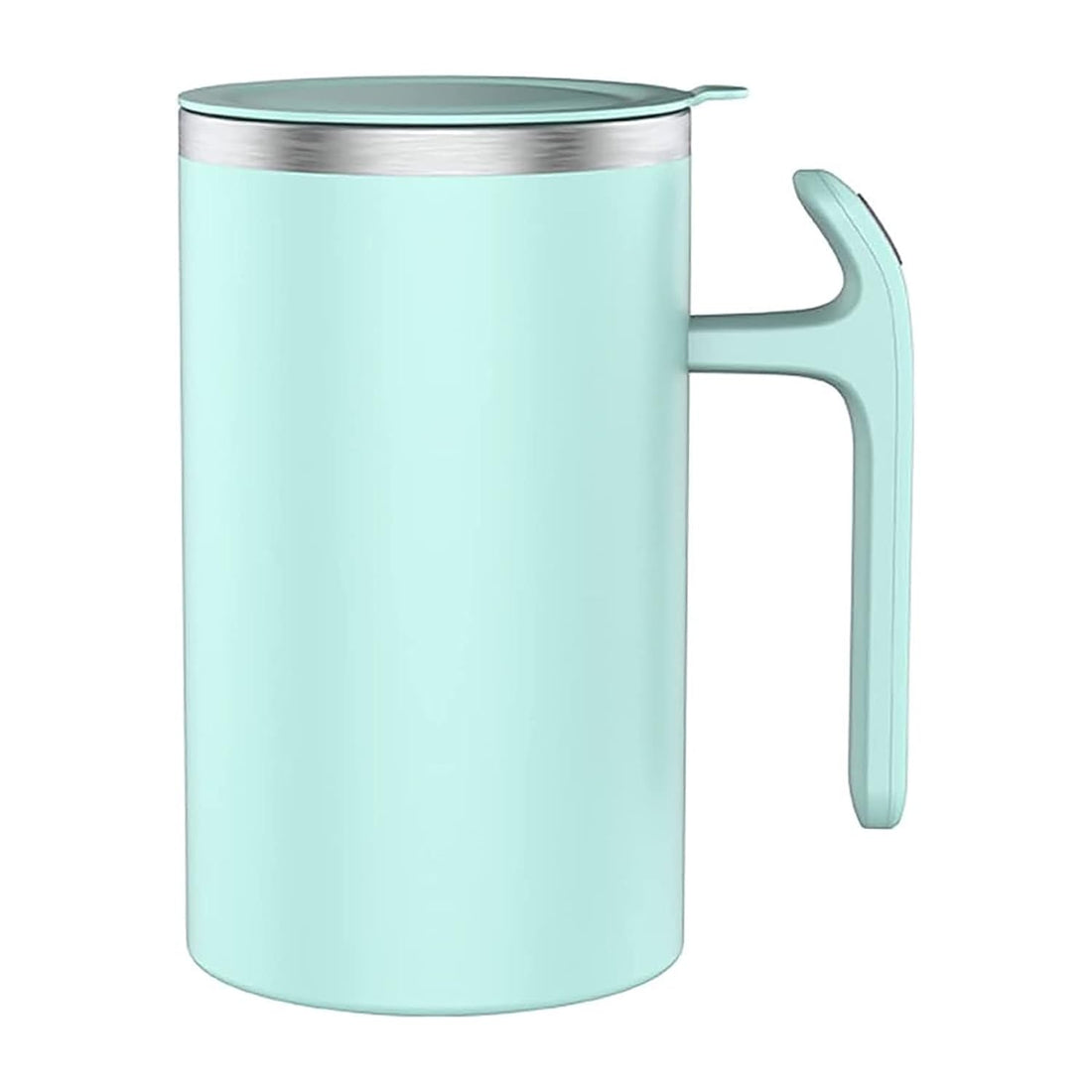 Automatic Stirring Coffee Mug, Self Mixing Stainless Steel Cup for Milk Beverage Chocolate (Light green)