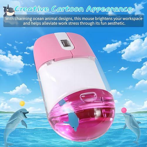 Wireless Mouse Cute: Elec Space Floating Animal Optical – Side View