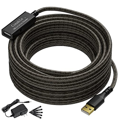 Active USB Extension Cable: 50 Feet USB 2.0 A Male to – Front View