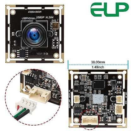 Camera ELP: ELP 3.6mm Lens Raspberry Pi 1080P H.264 – Side View