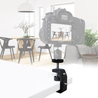 SLOW DOLPHIN Photography C Clamp Camera Clamp Mount with 1/4" Screw for Photo Studio Video DSLR,Cameras, Light Stand, Desk, Rods, Hooks, Shelves, Cross Bars