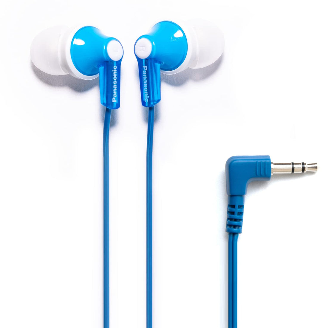 Panasonic ErgoFit In-Ear Earbud Headphones RP-HJE120-A (Blue) Dynamic Crystal-Clear Sound, Ergonomic Comfort-Fit