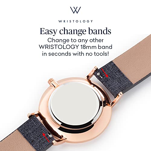 Face Watch: Wristology Roman Numerals Boyfriend Black Face – Close-up Detail