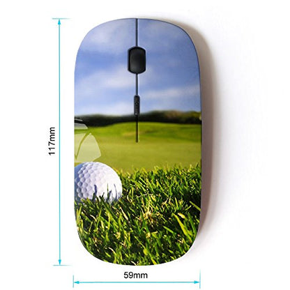 Golf Mouse: Graphic4You Ergonomic Wireless Golf Ball Mouse – Side View
