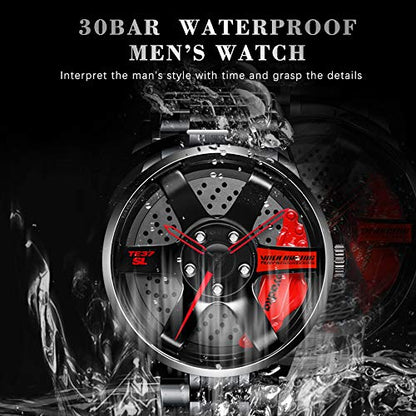 Car Watch: Boyadka Car Wheel Watch Stainless Steel Watch – In Use