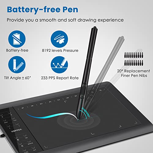 XOPPOX Graphics Drawing Tablet – Back View