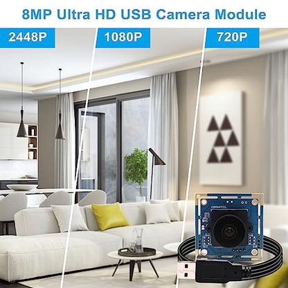 Camera Module: MMlove 8MP HD USB Camera Module 170 Degree – Side View