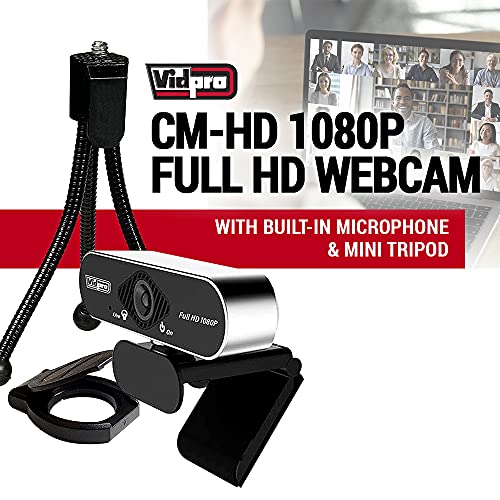 Webcam Vidpro: Vidpro CM-HD 1080P Full HD Webcam with – Side View