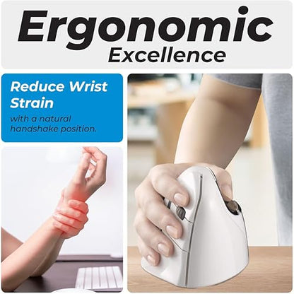 Ergonomic Mouse: Evoluent VerticalMouse VM4RB White Regular – Side View