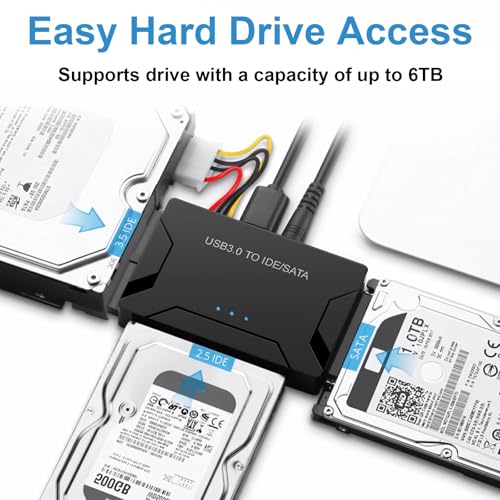 Drive EYOOLD: EYOOLD USB 3.0 to SATA IDE Adapter – Side View