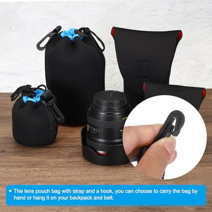 PATIKIL Camera Lens Bag: 2.8" IDx3.9 H Drawstring Lens – Packaging