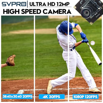 SVPRO 12MP USB Camera Module: 4K 30fps High-Speed Camera – Side View