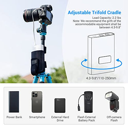 Strap Power: JJC Equipment Mounting Strap for Power Bank on – Side View