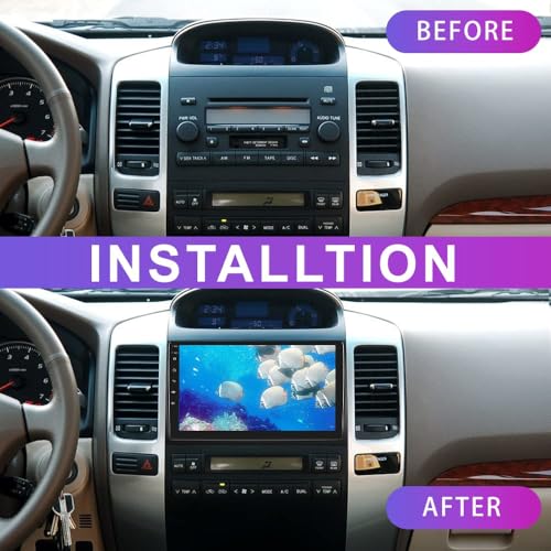 Radio for Toyota Land Cruiser Prado 2004-2009 Lexus GX470 – Back View