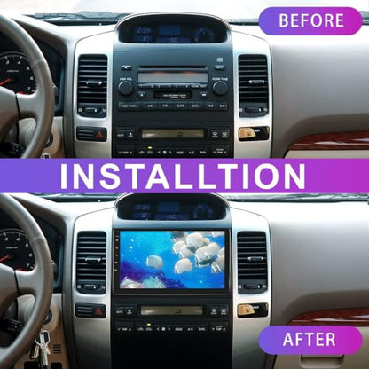 Radio for Toyota Land Cruiser Prado 2004-2009 Lexus GX470 – Back View