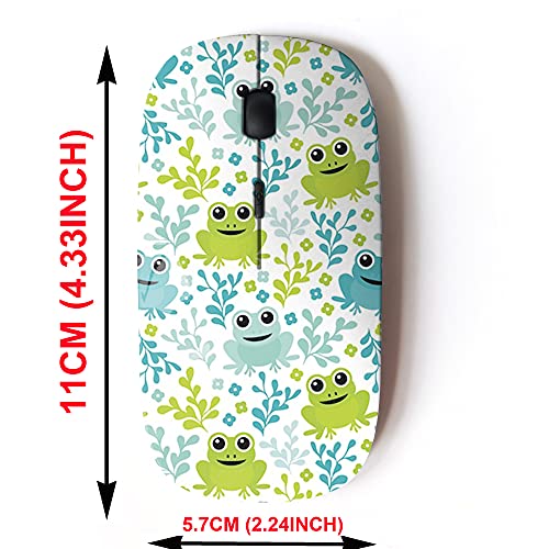 Wireless Mouse: CJCBROES 2.4G Nano Receiver Woodland Design – Side View