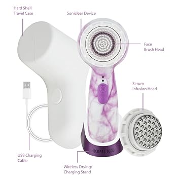 Michael Todd Beauty Soniclear Petite ââ‚¬â€œ Facial Cleansing Brush System - 3-Speed Sonic Powered Exfoliating Face Brush