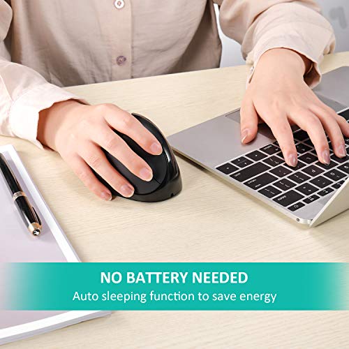 Aurtec Vertical Mouse: Aurtec Rechargeable 2.4G Wireless – In Use