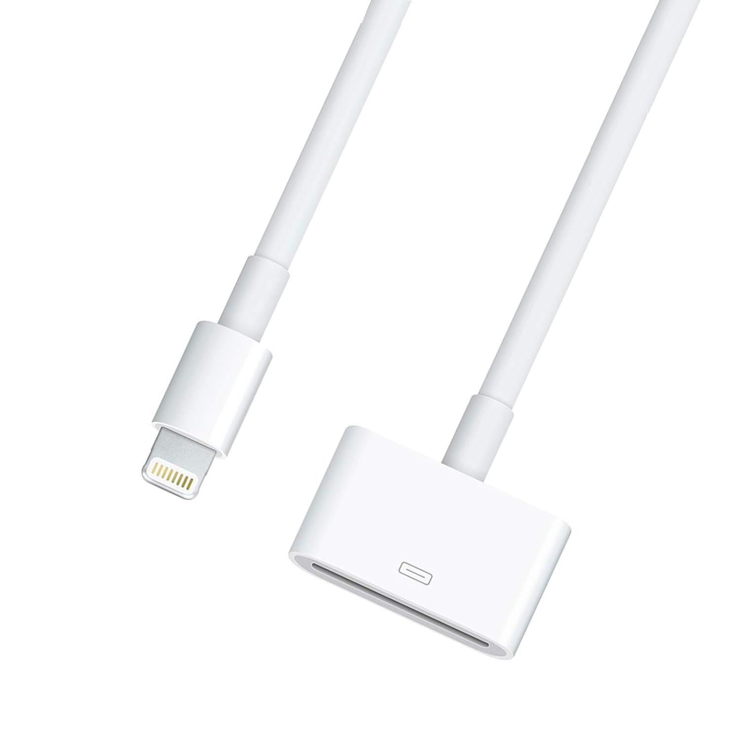 Lightning to 30 Pin Cable Charging Sync Connector 8 Pin Male to 30 Pin Female Converter Adapter Compatible with Select iPhone, iPad and iPod Models White