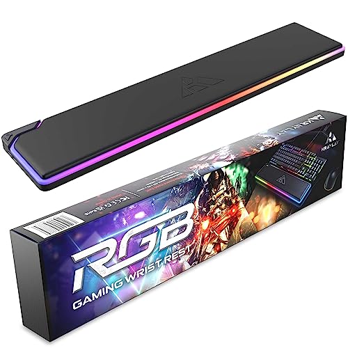 Wrist Rest: Kraylay RGB Backlit Gaming Wrist Rest – Front View