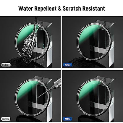 NEEWER 82mm Polarizer Filter: 24 Layer Multi Resistant Nano – Back View