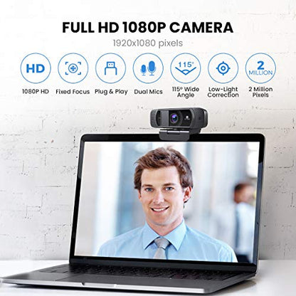 Web Cam: VITADE 1080P HD Webcam with Microphone – Close-up Detail