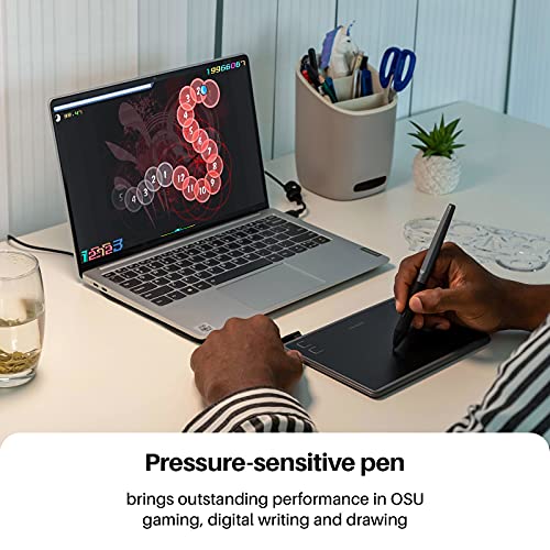 Tablet Drawing: HUION Inspiroy H430P Graphic Tablet with – In Use