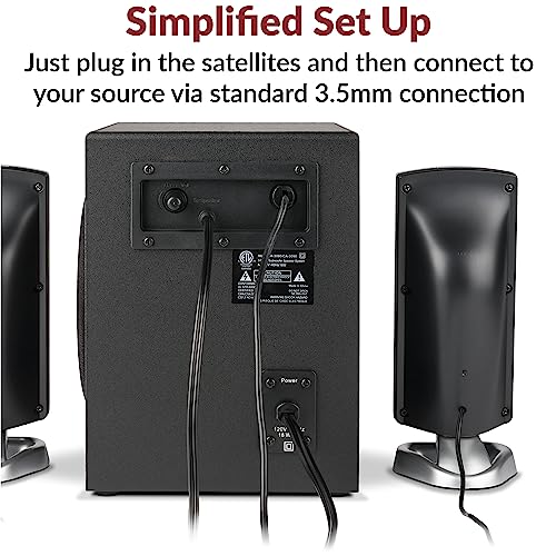 Cyber Acoustics CA-3090 2.1 Speaker System – In Use