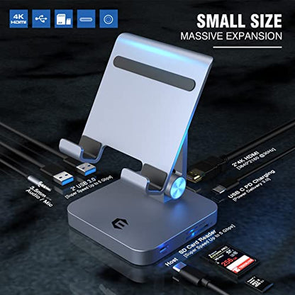 iPad OTAITEK 8-in-1 USB-C Hub – Side View
