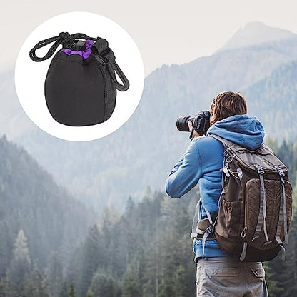 PATIKIL Camera Lens Bag: 2.8" IDx3.9 H Drawstring Lens – Feature Highlight