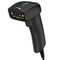 Symcode Handheld Barcode Scanner USB Wired 2D 1D QR Code for Computer POS Support Automatic Screen Scanning, for Mobile Payment, Store, Supermarket, Warehouse Black