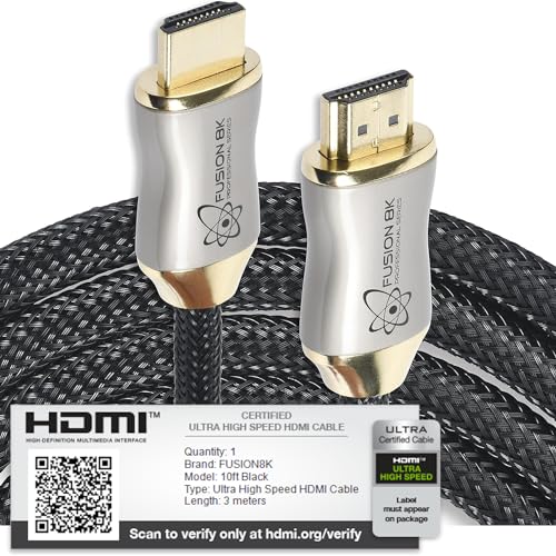 Fusion8K Certified: Fusion8K HDMI 2.1 Certified Cable – Side View