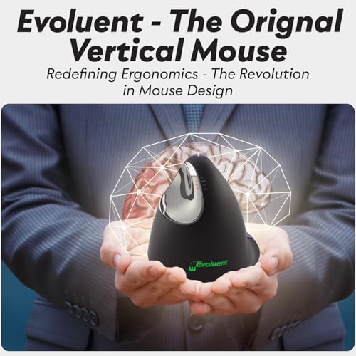 Mouse Vertical: Evoluent VM4S Vertical Mouse 4 Small – Back View