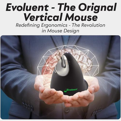 Mouse Vertical: Evoluent VM4S Vertical Mouse 4 Small – Back View