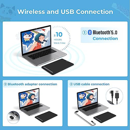 Drawing Tablet: XPPen Deco LW Wireless 10x6 Bluetooth – Close-up Detail