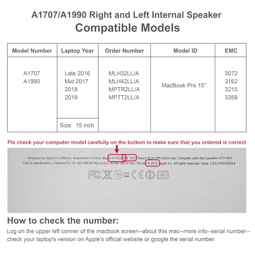 Aokyitzm Right and Left Internal Speaker Replacement for – Packaging