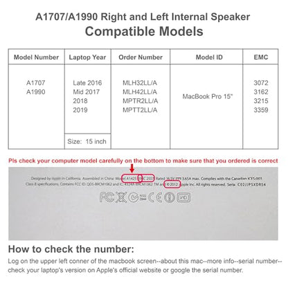Aokyitzm Right and Left Internal Speaker Replacement for – Packaging