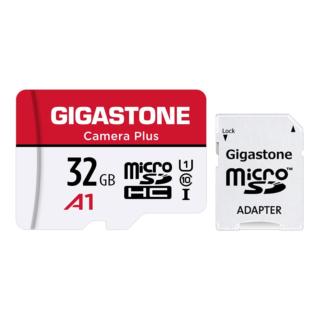[Gigastone] Micro SD Card 32GB, Camera Plus, MicroSDHC Memory Card for Nintendo-Switch, Smartpone, Roku, Full HD Video Recording, UHS-I U1 A1 Class 10, up to 90MB/s, with SD Adapter