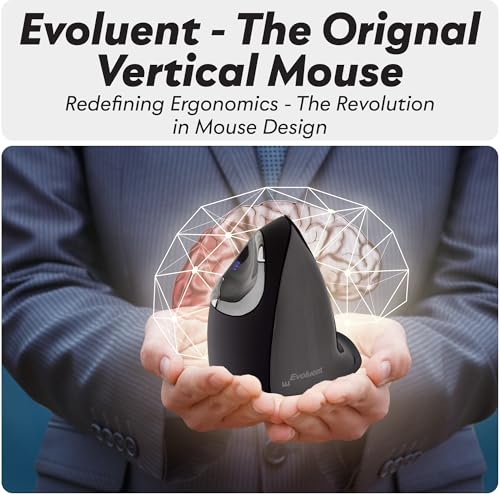Mouse Vertical: Evoluent VMDS Vertical Mouse 4 Right-Hand – Back View