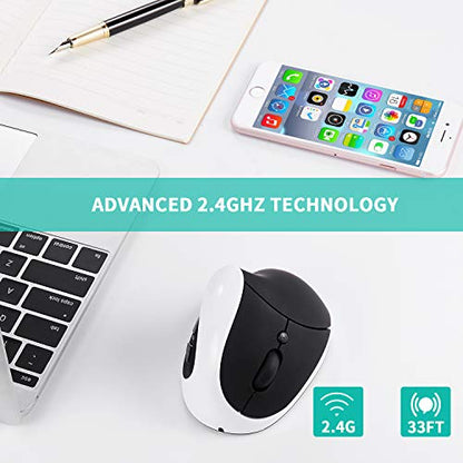 Left Handed Mouse: AURTEC Rechargeable 2.4G Wireless – Close-up Detail