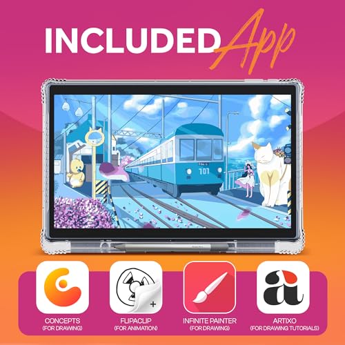 X11 Drawing Tablet: PicassoTab 11-inch Portable Standalone – Side View
