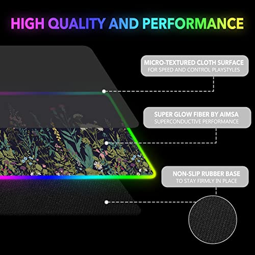 RGB Gaming Mouse Pad: AIMSA Large Extended Mousepad – In Use
