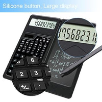 Scientific Calculators for high-School, 10 Digits Digital with Erasable Writing Board Math Calculator for Middle School & College (Solar)
