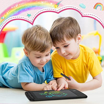 Zhehao 8 Pcs LCD Writing Tablet 6.5 Inch Colorful Drawing – In Use