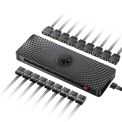 Hub PWM: AsiaHorse VE-HUB 2IN1 ARGB/PWM Controller – Front View