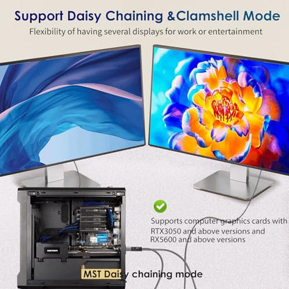 8K DisplayPort to HDMI Cable: Uni-Directional 4K 120Hz 8K – In Use