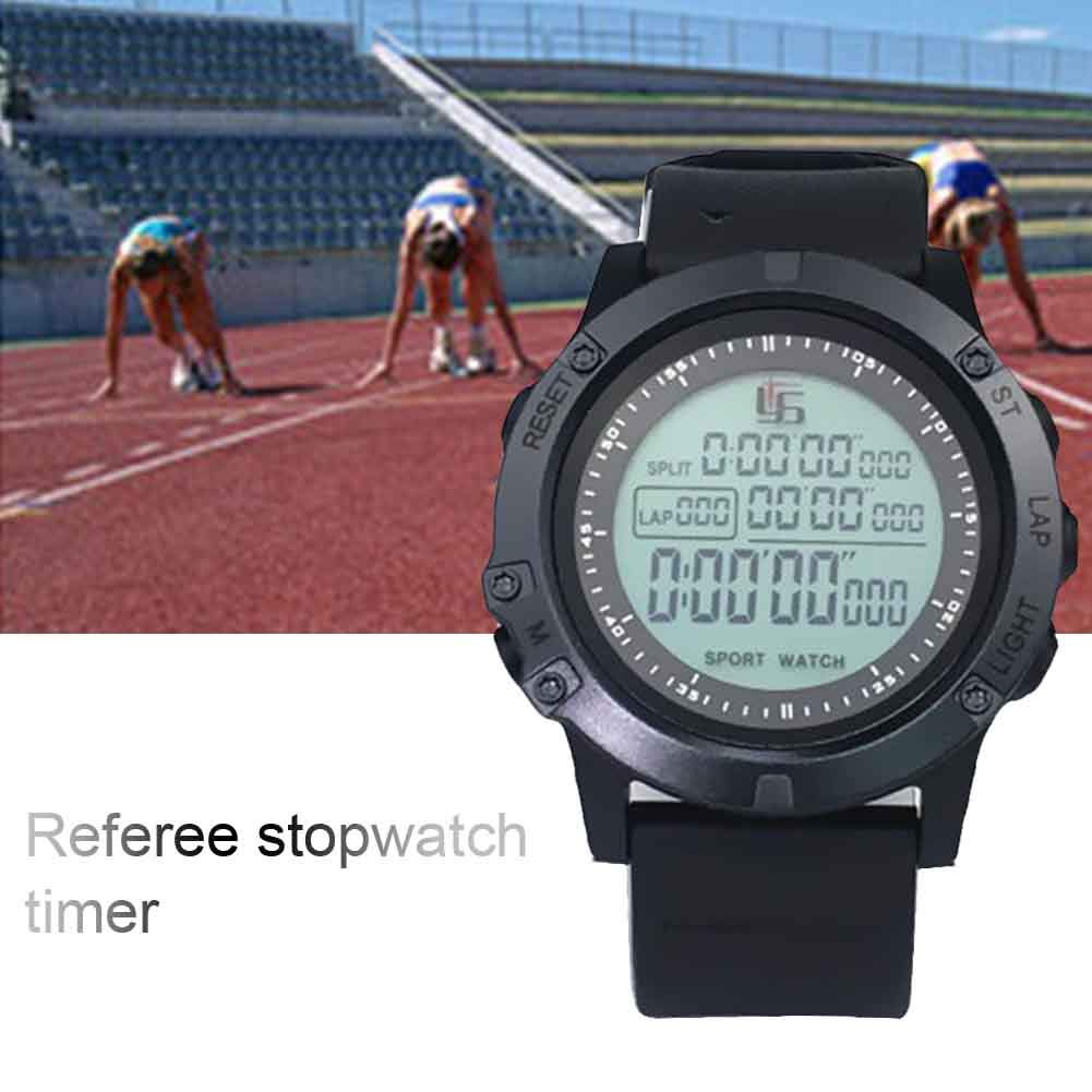 EMVANV Referee Timer, Countdown Soccer Stopwatch Match Game Digital Referee Watch for Sports Game (Black)