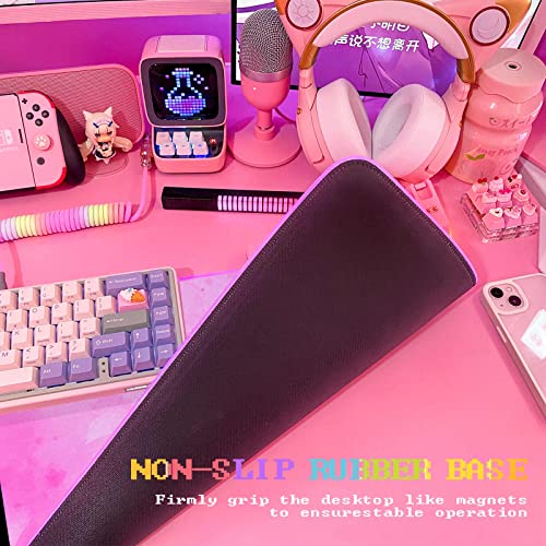 Pad Mouse: RGB Cherry Blossom Gaming Mouse Pad Pink 31.5x12 – In Use
