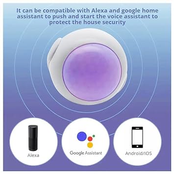 Gantch PIR Motion Sensor, Requires Gantch HUB（Smart Gateway）, Tuya Powered Zigbee Connection,.Compatible with Apple HomeKit, Alexa, 360° Detection Security Burglar Alarm Sensor Smart Life APP Control