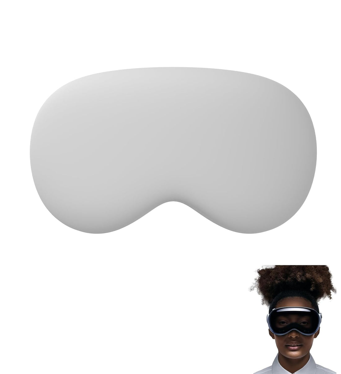 Vision Pro Silicone Protective Cover for Apple Vision Pro VR 2024 Front Glass (White)